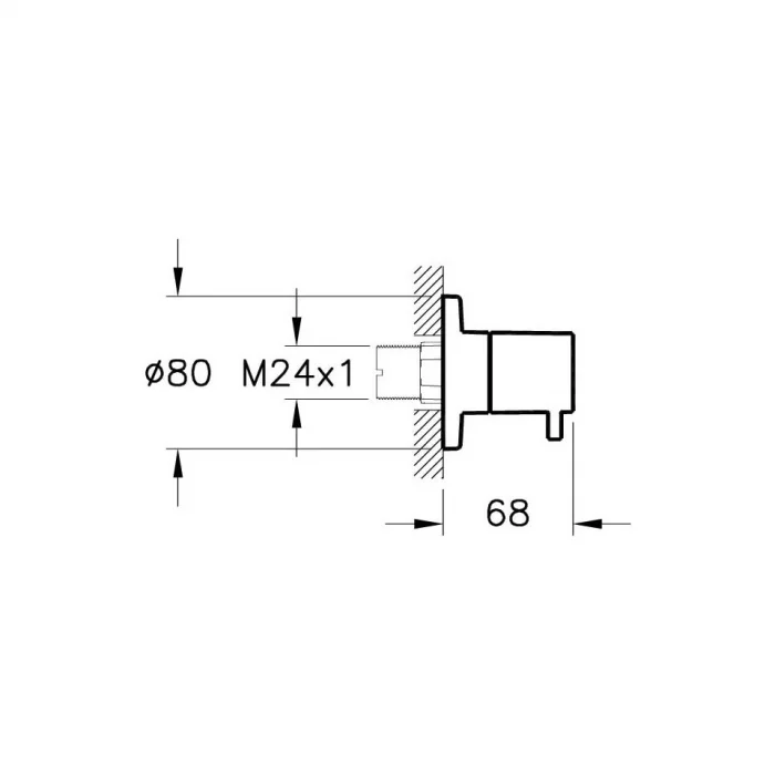 Vitra Origin Ankastre Stop Valf Bakır