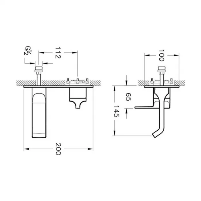 Artema Suit U Ankastre Lavabo Bataryası Krom