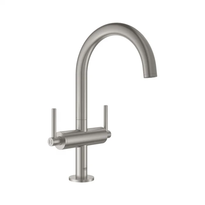 Grohe Atrio Tek Delikli Lavabo Bataryası 1/2 L-Boyut SuperSteel