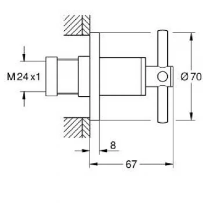 Grohe Atrio Ankastre Stop Valf SuperSteel