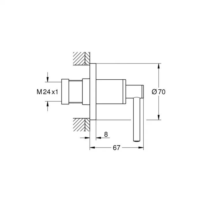 Grohe Atrio Ankastre Stop Valf SuperSteel