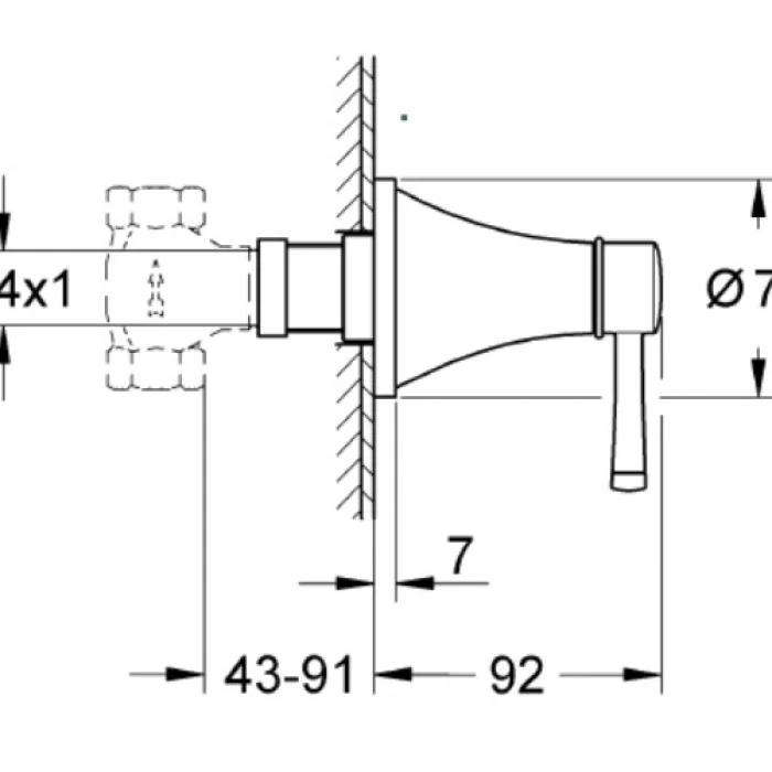 Grohe Grandera Ankastre Stop Valf