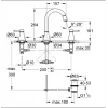 Grohe Grandera Üç Delikli Lavabo Bataryası Krom-Altın
