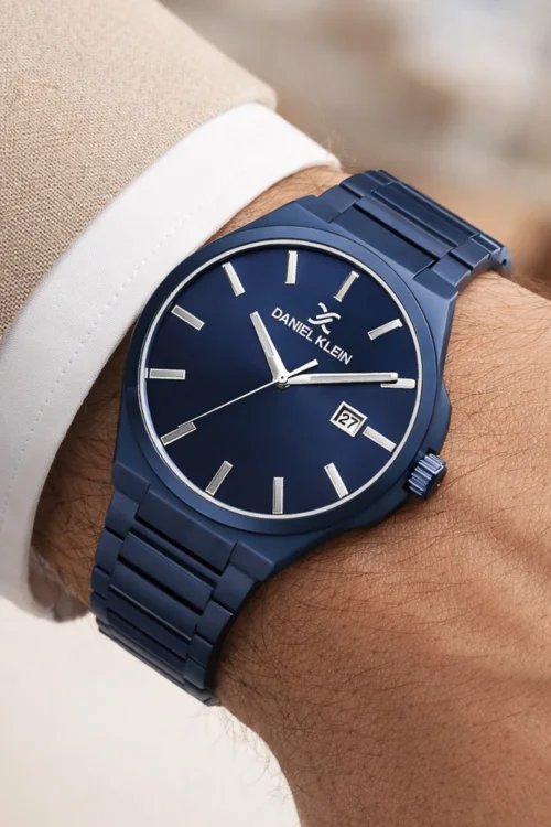 Daniel Klein Çelik Kordon&Kasa Takvimli Erkek Kol Saati Bileklik Hediyeli Mavi zmdk1208