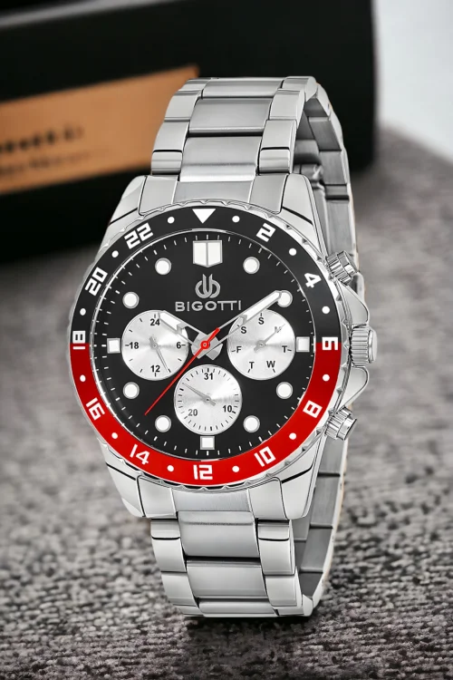 Bigotti Fonksiyon Erkek Kol Saati Gümüş Renk BG.1.10189.1 Çelik Kasa&Kordon+Bileklik Hediye ZMB013