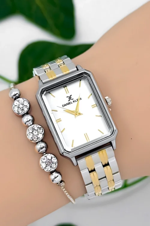Daniel Klein Çelik Kordon Kadın Kol Saati 3 Atm Suya Dayanıklı Gümüş-Gold zmdk1185