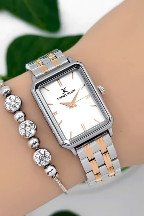 Daniel Klein Çelik Kordon Kadın Kol Saati 3 Atm Suya Dayanıklı Gümüş-Rose zmdk1185