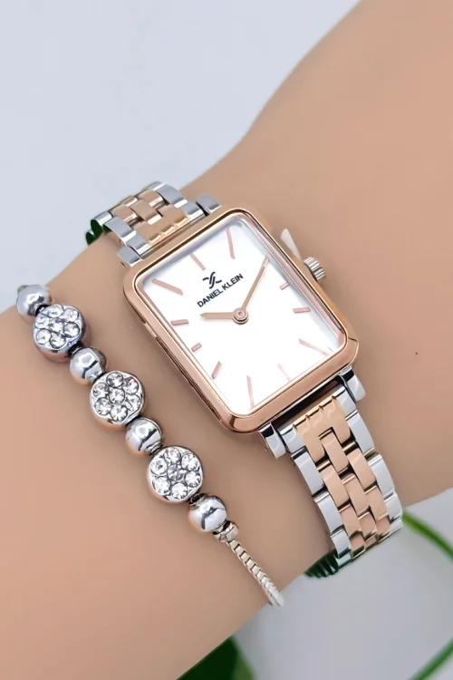 Daniel Klein Çelik Kordon Kadın Kol Saati 3 Atm Suya Dayanıklı Gümüş-Rose zmdk1187