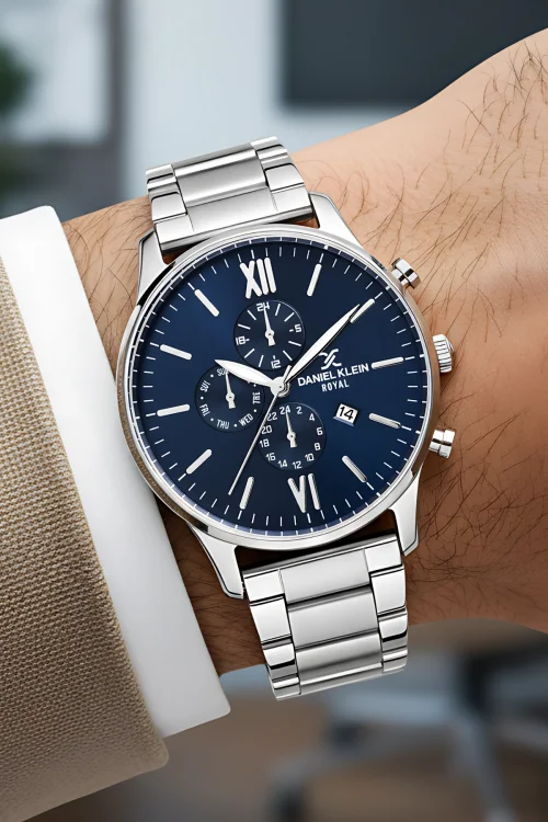 Daniel Klein Erkek Kol Saati Takvimli, Çelik Kordon Çelik Kasa Bileklik Hediyesi İle zmdk1134