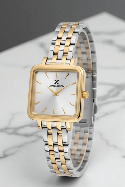 Daniel Klein Kadın Kol Saati, Çelik Kordon&Kasa+Bileklik Hediyeli Gold-Gümüş zmdk1200