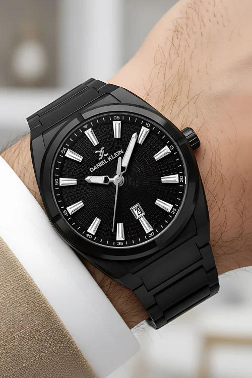 Daniel Klein Takvimli Erkek Kol Saati Çelik Kordon&Kasa Bileklik Hediyeli Siyah zmdk1133