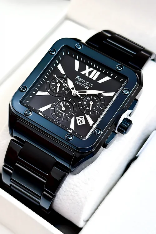 Ferrucci Function Erkek Kol Saati Çelik Kasa & Çelik Kordon Lacivert zmfer188