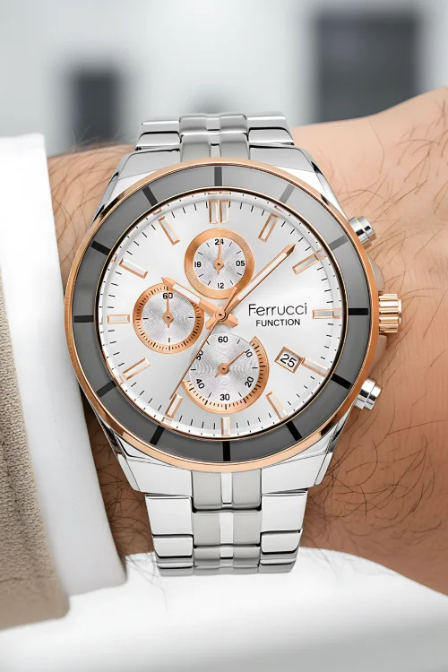 Ferrucci Function Erkek Kol Saati Çelik Kordon Çelik Kasa 3 ATM Suya Dayanıklılık ZMFER043