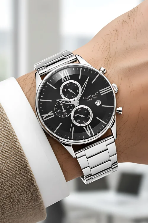 Ferrucci Function Erkek Kol Saati Çelik Kordon Çelik Kasa 3 ATM Suya Dayanıklılık zmfer049