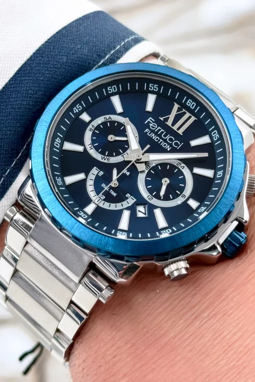 Ferrucci Function Mineral Cam Çelik Kordon&Kasa Erkek Saat zmfer085