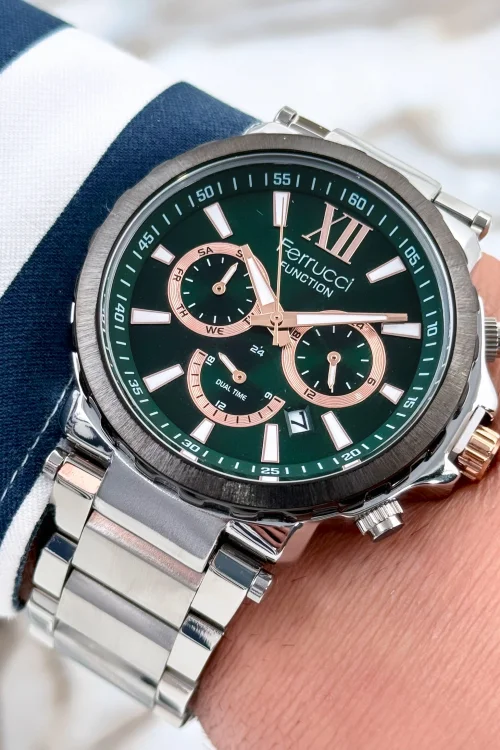 Ferrucci Function Mineral Cam Çelik Kordon&Kasa Erkek Saat zmfer085