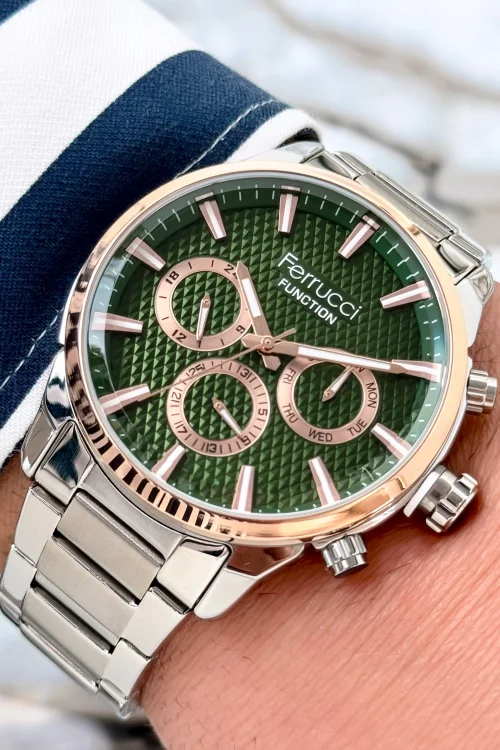 Ferrucci Function Mineral Cam Çelik Kordon&Kasa Erkek Saat zmfer086