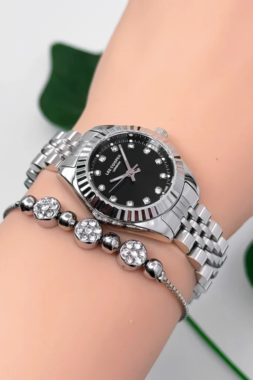 Lee Cooper LC07956.350 Gümüş Renk Çelik Kordon&Kasa Kadın Kol Saati 3Atm Su Geçirmezlik ZMLC029