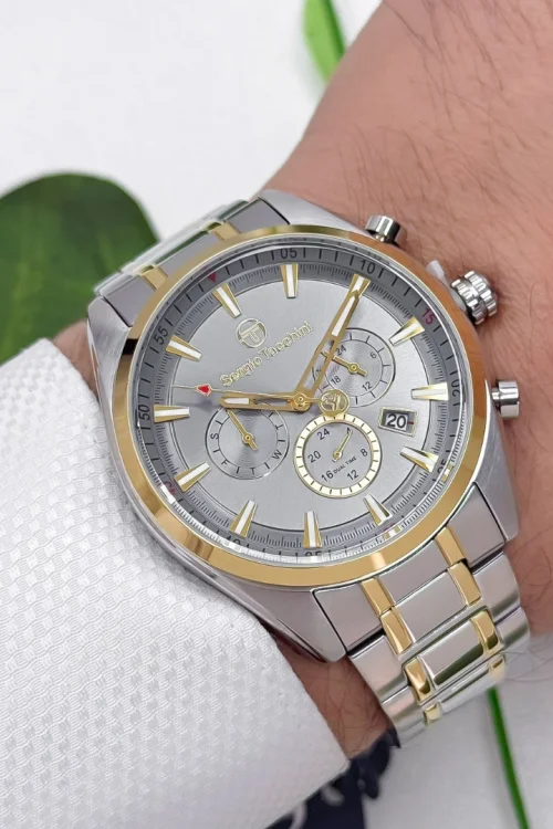 Sergio Tacchini Çelik Kordon&Kasa Erkek Kol Saati Gümüş-Gold ST.1.10161-3 zmst003