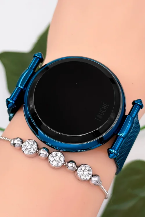 Touche Dokunmatik Unisex Kol Saati Dokunmatik Ekran 3 Atm Su Geçirmez Mavi zmtc001