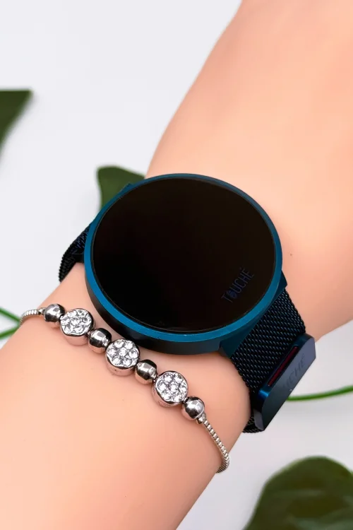 Touche Dokunmatik Unisex Kol Saati Dokunmatik Ekran 3 Atm Su Geçirmez Mavi zmtc005