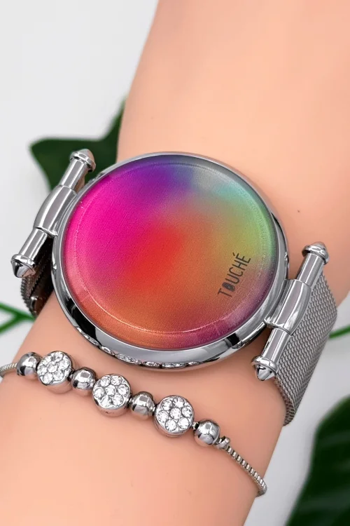 Touche Dokunmatik Unisex Kol Saati Dokunmatik Ekran 3 Atm Su Geçirmez Gümüş zmtc002