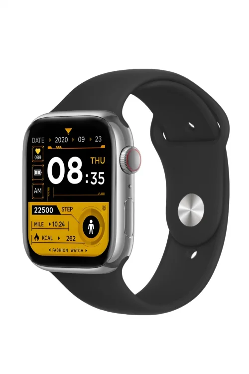 ZmSmart Akıllı Saat Sesli Görüşme Özellikli Parlak Kasa Spor Modlu 45mm Unisex Gümüş-Siyah DW67