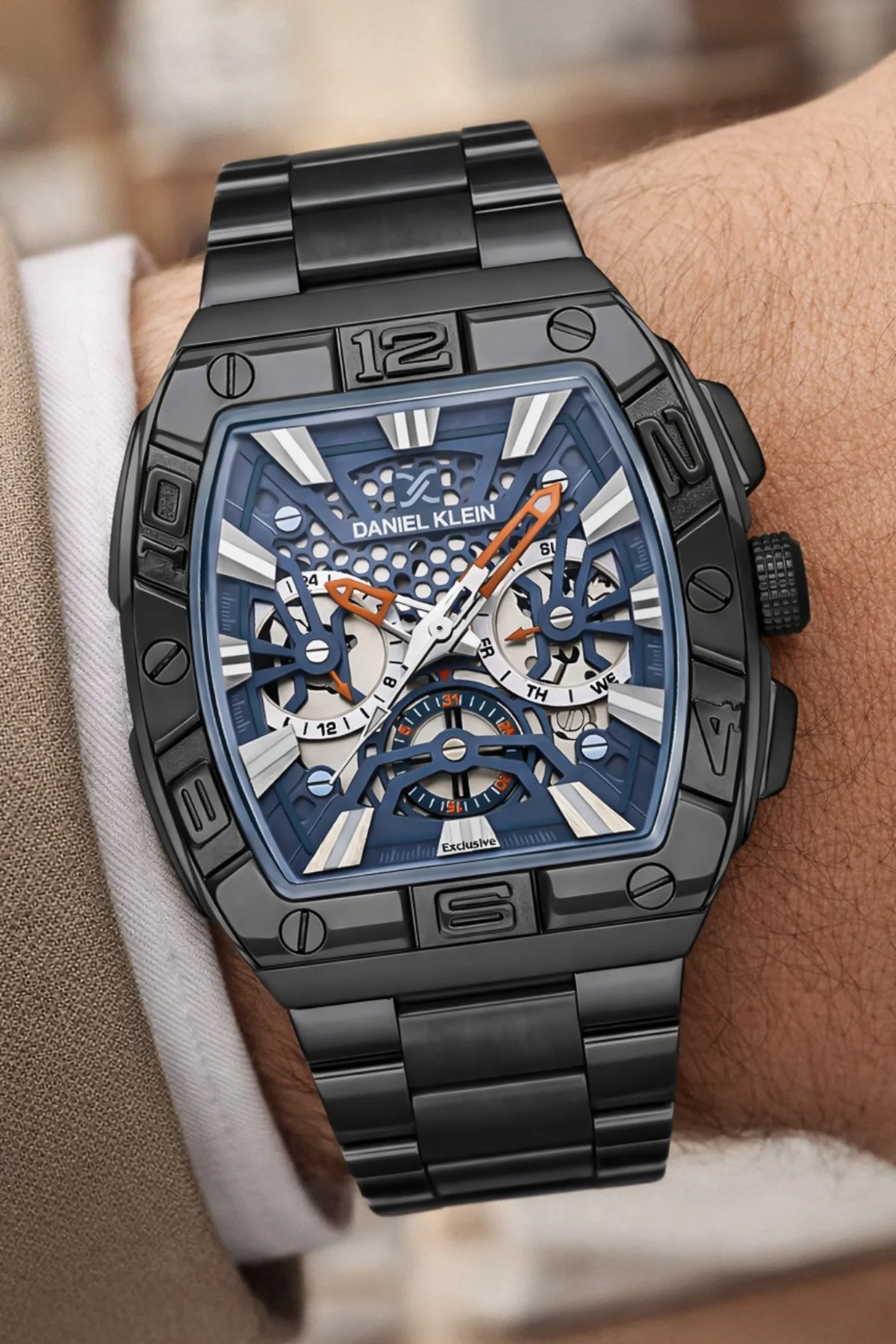 Daniel Klein Exclusive Çelik Kordon&Kasa Erkek Kol Saati Bileklik Hediyeli Füme zmdk1217