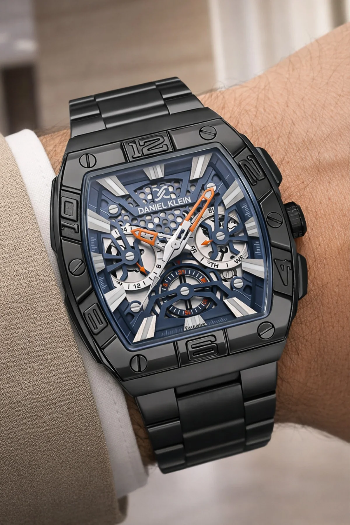 Daniel Klein Exclusive Çelik Kordon&Kasa Erkek Kol Saati Bileklik Hediyeli Füme zmdk1217