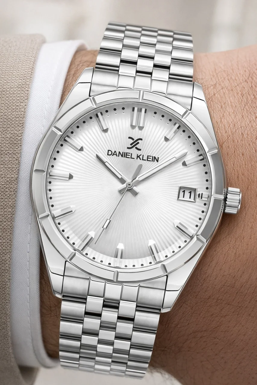Daniel Klein Erkek Kol Saati Takvimli Çelik Kordon Gümüş-Beyaz zmdk1139