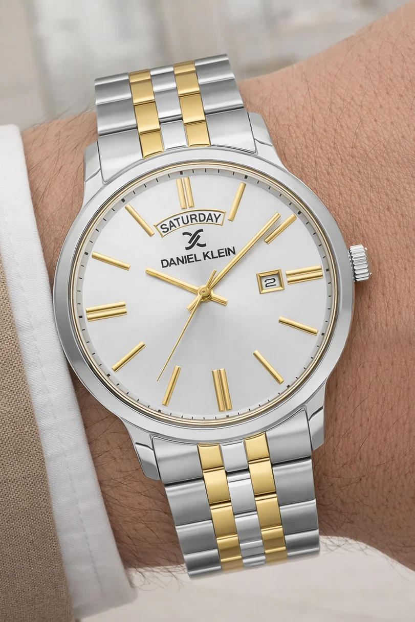 Daniel Klein Takvimli Erkek Kol Saati Çelik Jübilee Kordon Gümüş-Gold zmdk1133