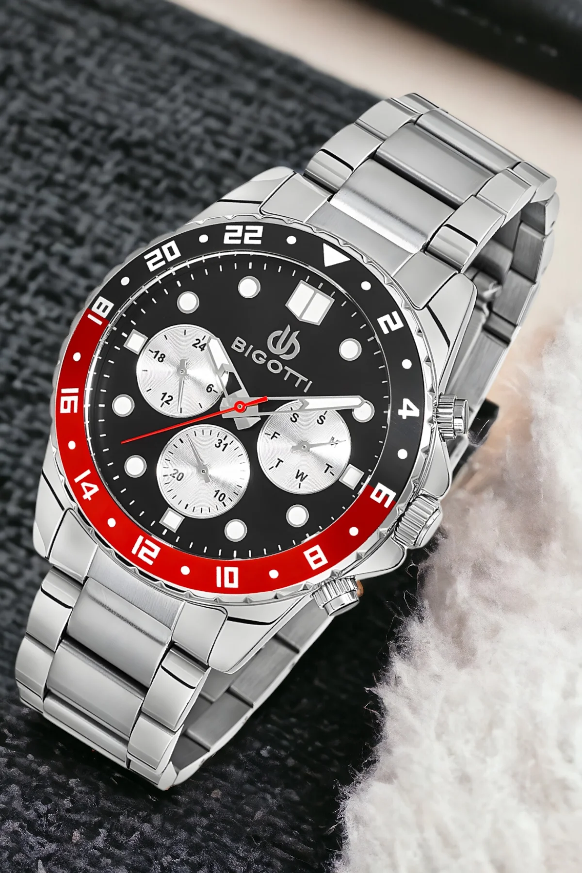 Bigotti Fonksiyon Erkek Kol Saati Gümüş Renk BG.1.10189.1 Çelik Kasa&Kordon+Bileklik Hediye ZMB013