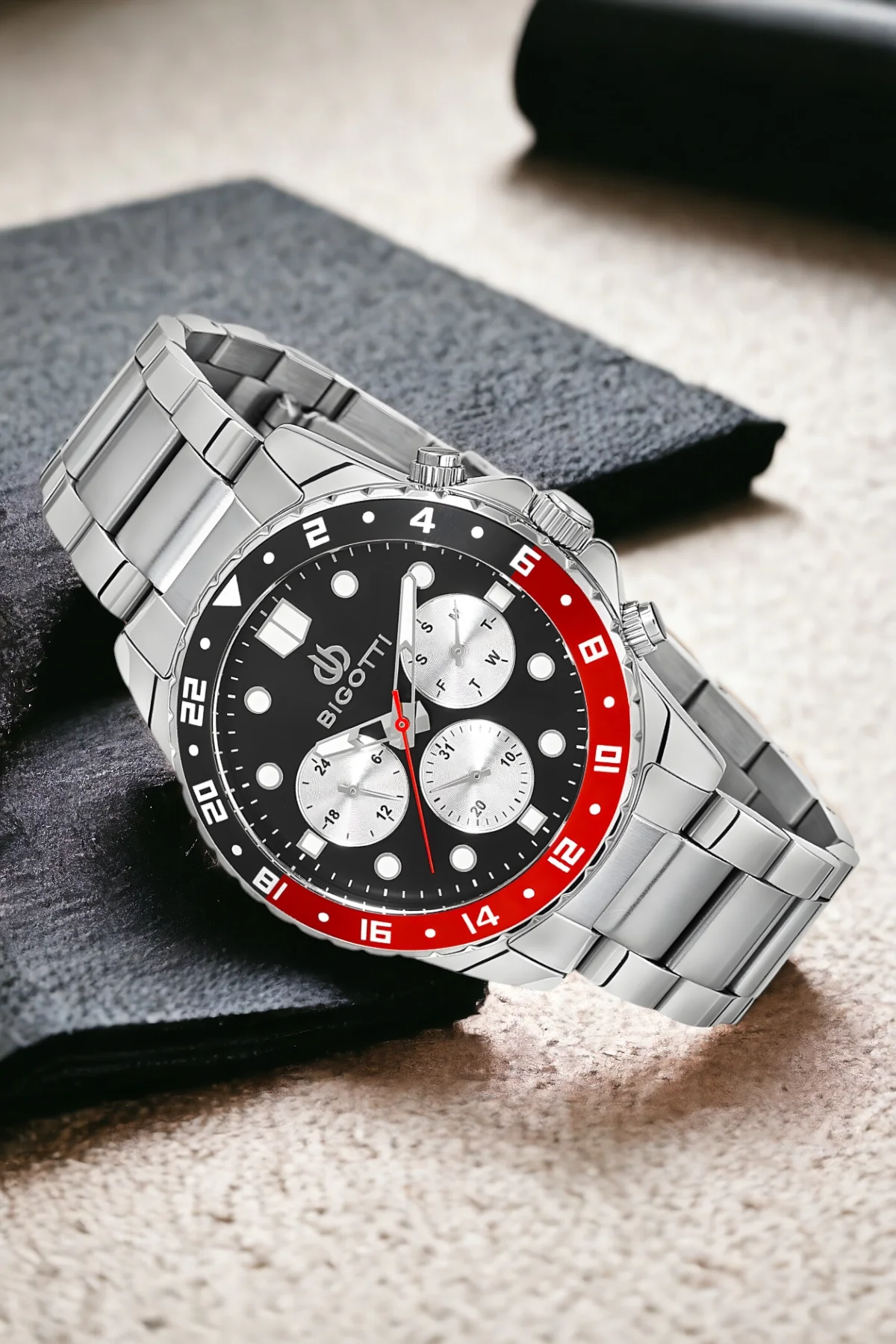 Bigotti Fonksiyon Erkek Kol Saati Gümüş Renk BG.1.10189.1 Çelik Kasa&Kordon+Bileklik Hediye ZMB013