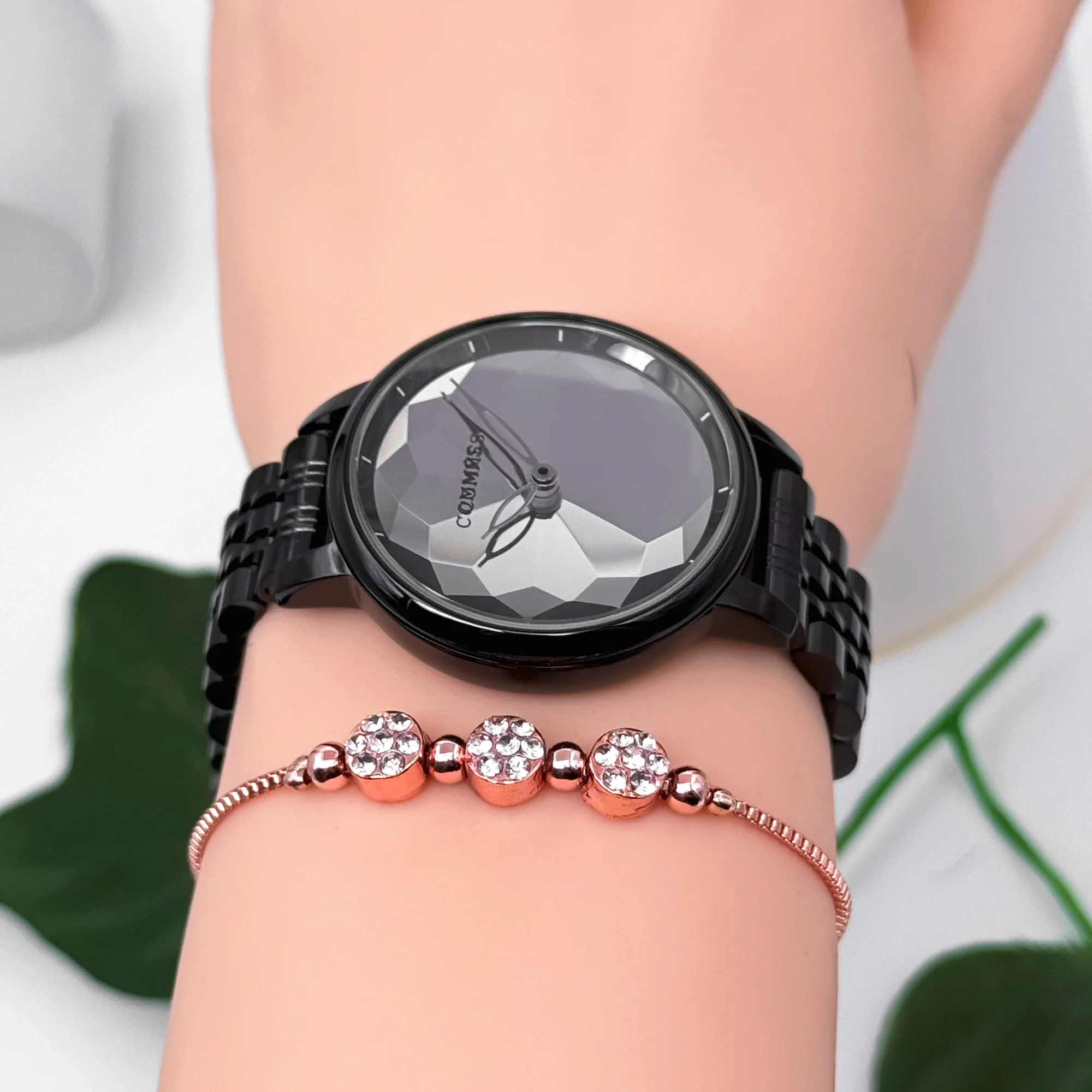 Commes Çelik Kordon&Kasa Kadın Kol Saati 3 Atm Su Geçirmez Siyah zmcms040