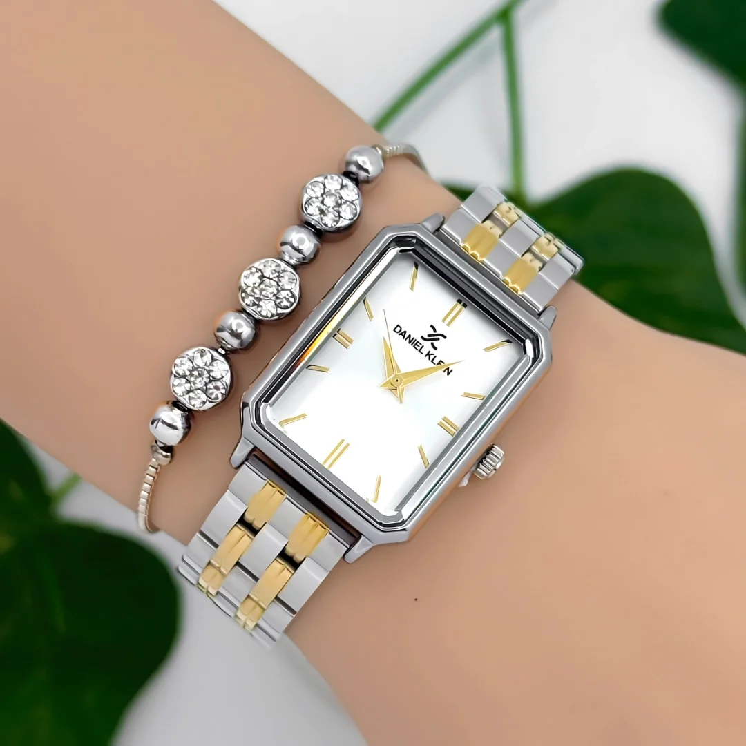 Daniel Klein Çelik Kordon Kadın Kol Saati 3 Atm Suya Dayanıklı Gümüş-Gold zmdk1185