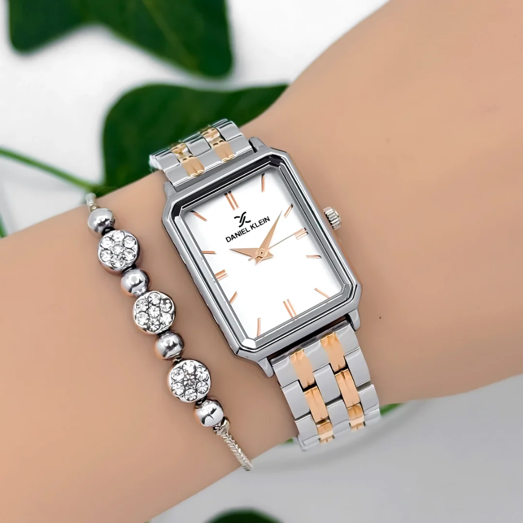 Daniel Klein Çelik Kordon Kadın Kol Saati 3 Atm Suya Dayanıklı Gümüş-Rose zmdk1185
