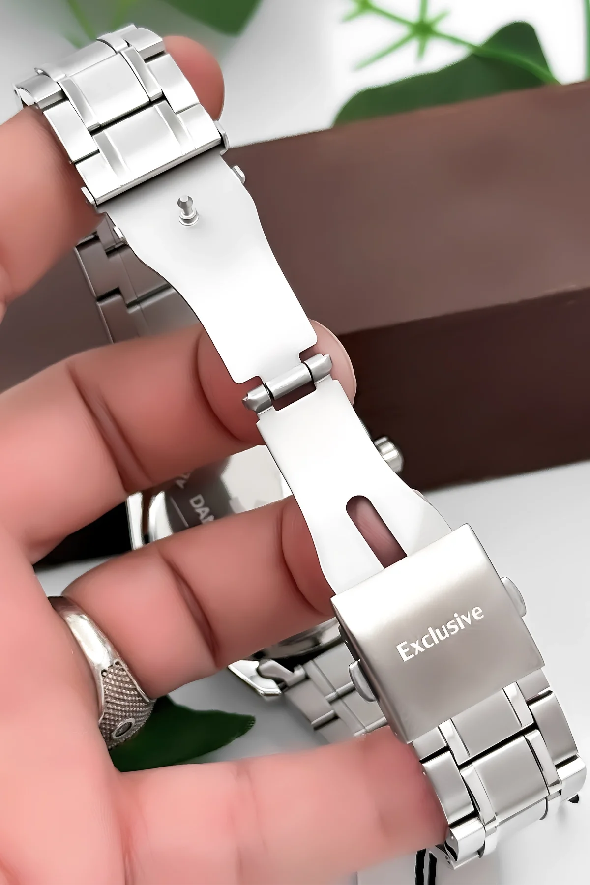 Daniel Klein Erkek Kol Saati Exclusive Çelik Kordon Bileklik Hediyesi ile Gümüş-Mavi zmdk1192