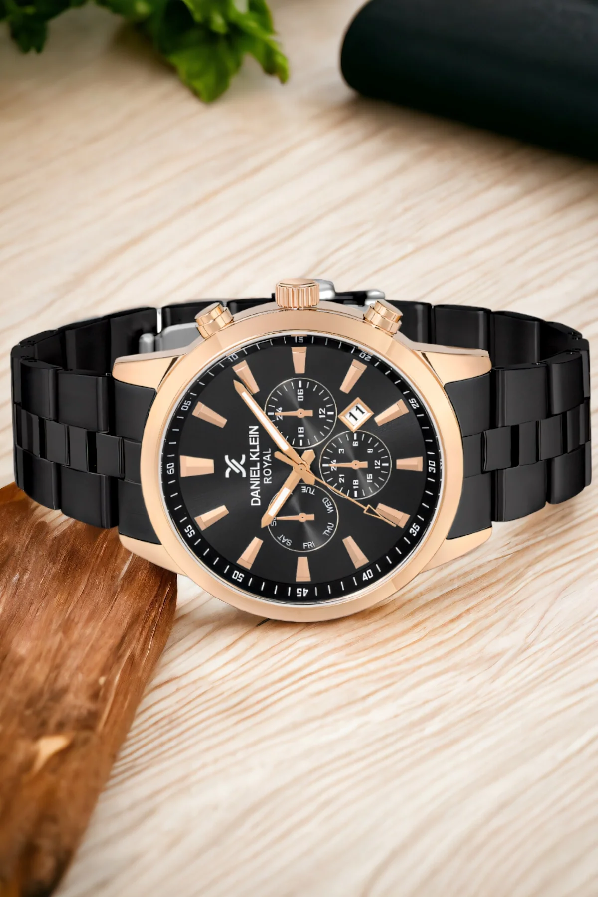 Daniel Klein Erkek Kol Saati Siyah-Rose Çelik Kordon&Kasa+Bileklik Hediye zmdk1167