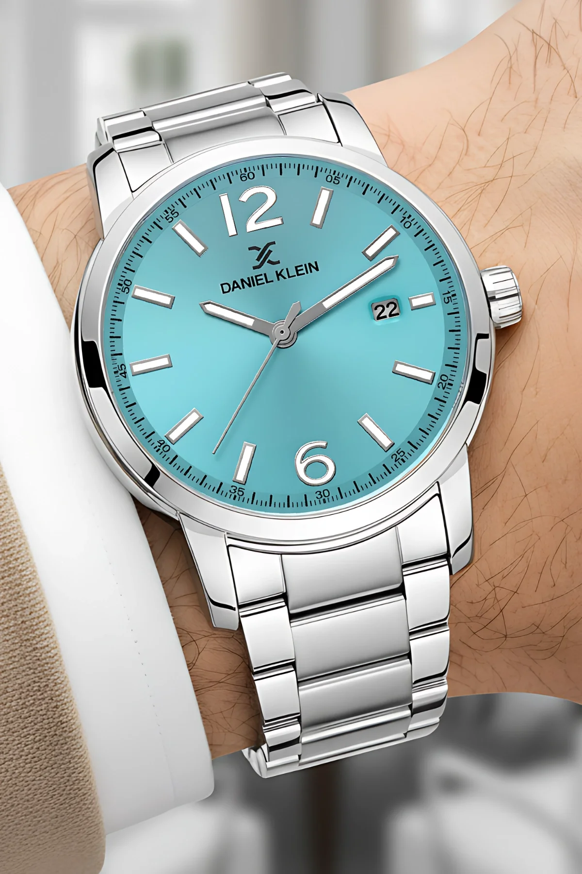 Daniel Klein Erkek Kol Saati Takvimli Çelik Kordon Çelik Kasa Bileklik Hediyesi Ile 3 Atm Su Geçirmez zmdk1143