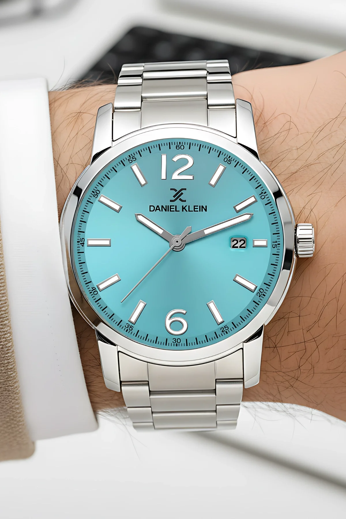 Daniel Klein Erkek Kol Saati Takvimli Çelik Kordon Çelik Kasa Bileklik Hediyesi Ile 3 Atm Su Geçirmez zmdk1143