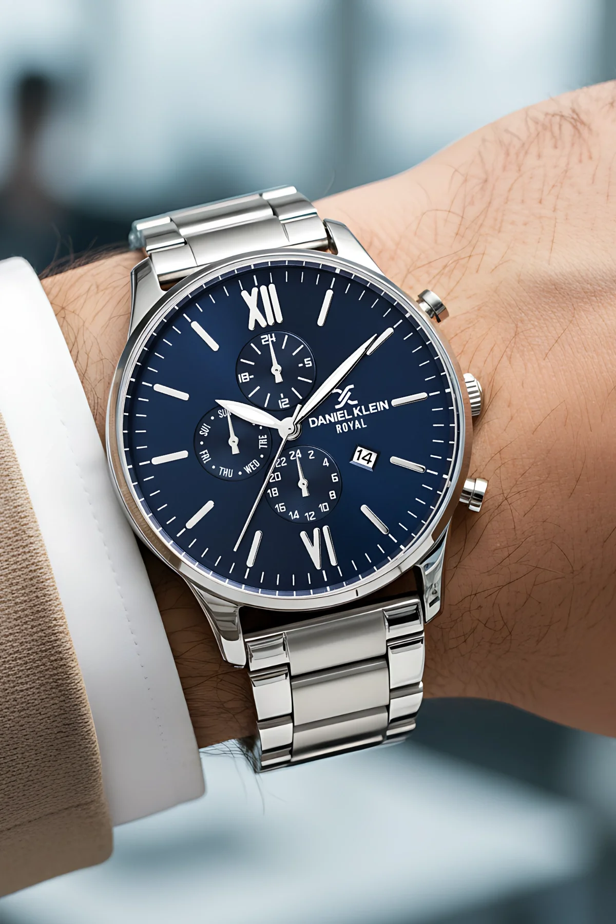 Daniel Klein Erkek Kol Saati Takvimli, Çelik Kordon Çelik Kasa Bileklik Hediyesi İle zmdk1134