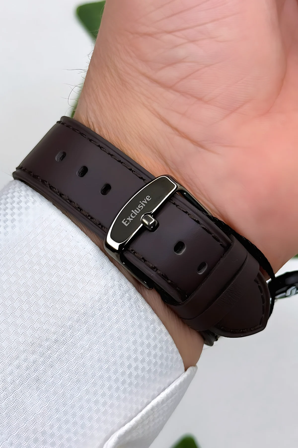 Daniel Klein Exclusive Kahverengi Deri Kordon Füme Çelik Kasa Erkek Kol Saati+Bileklik zmdk1172