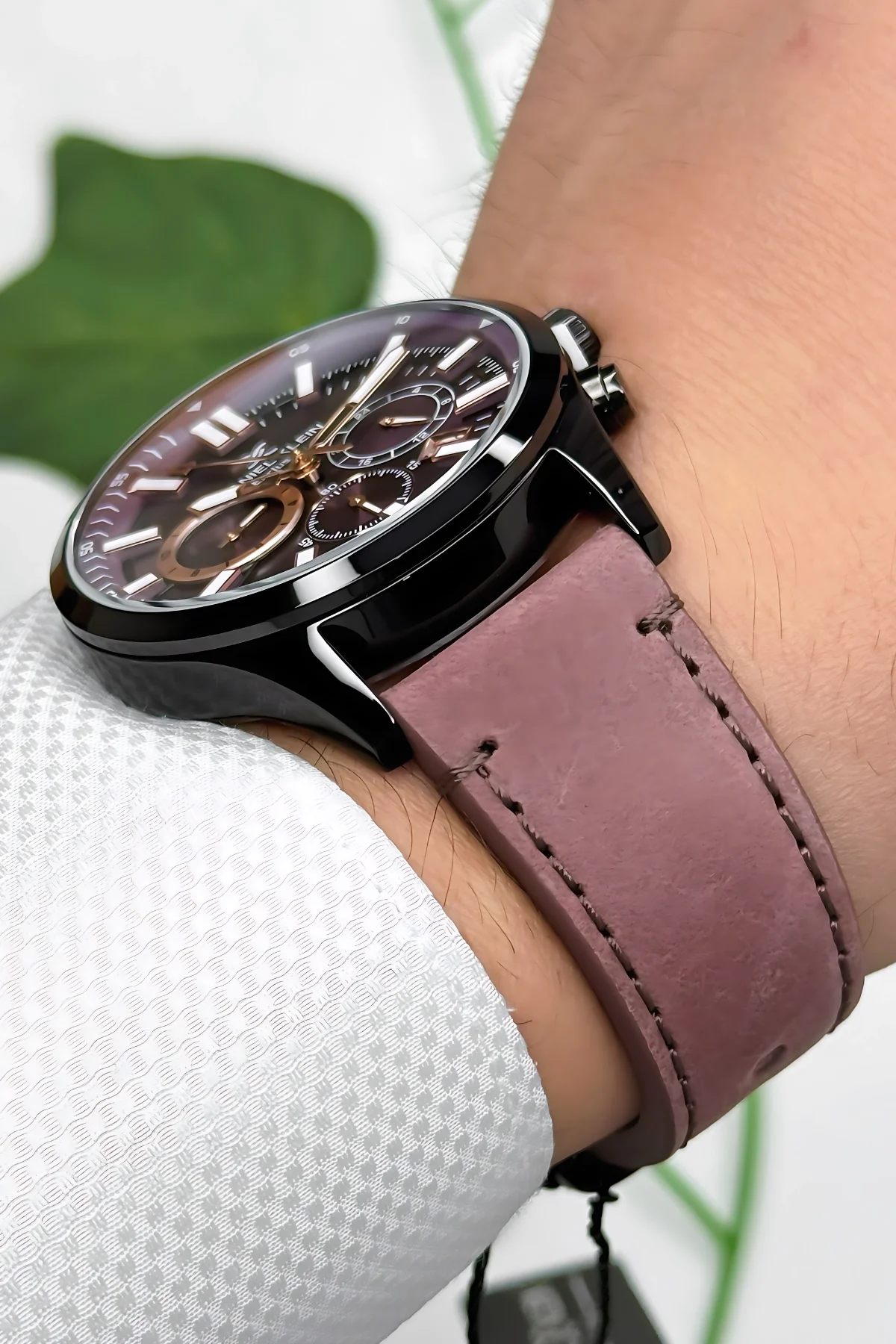 Daniel Klein Exclusive Kahverengi Deri Kordon Siyah Çelik Kasa Erkek Kol Saati+Bileklik zmdk1171