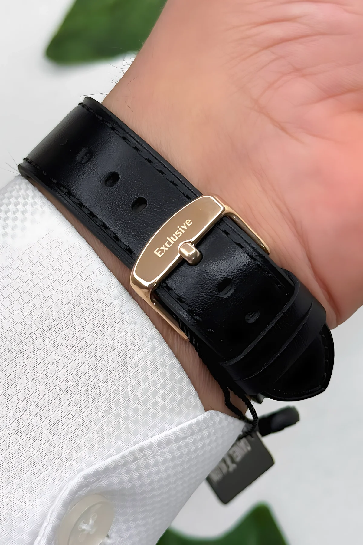 Daniel Klein Exclusive Siyah Deri Kordon Rose Çelik Kasa Erkek Kol Saati+Bileklik zmdk1172