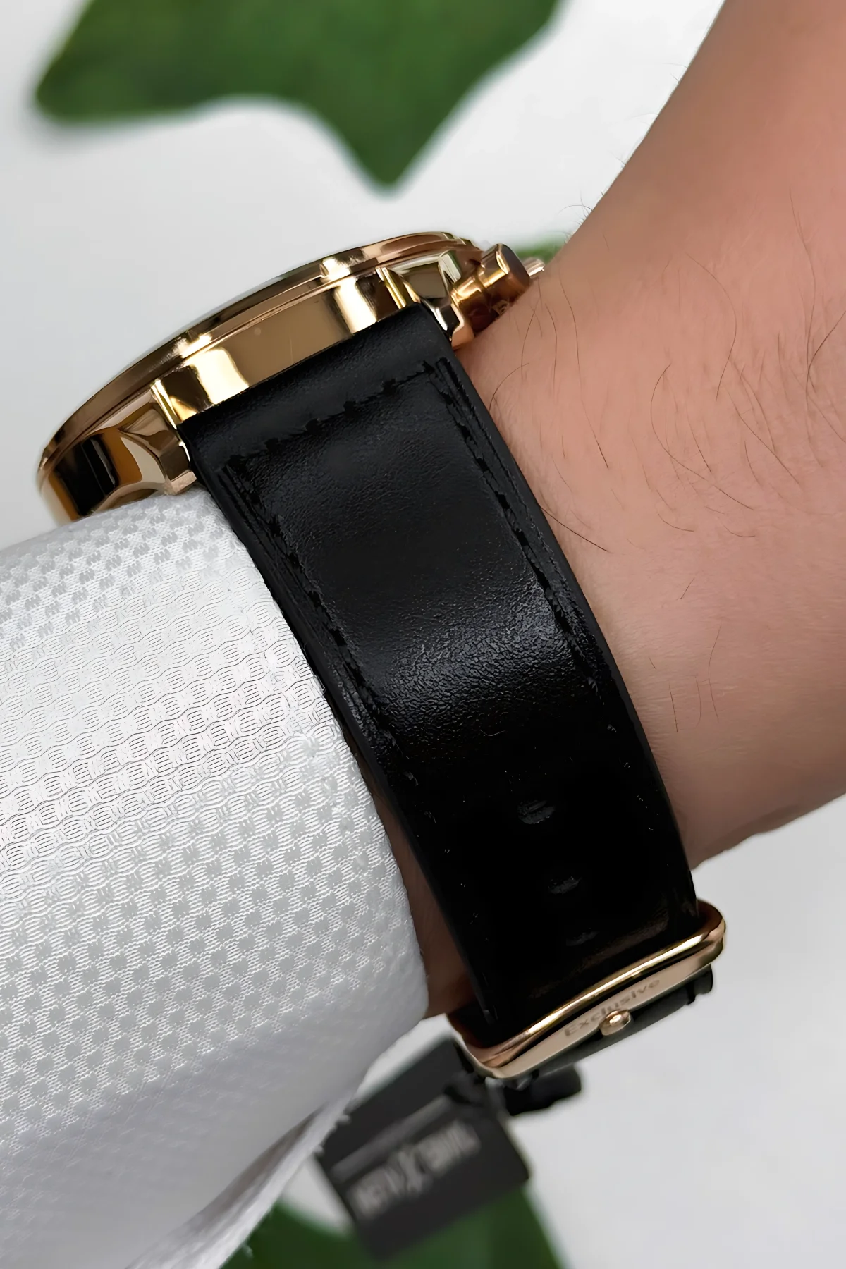 Daniel Klein Exclusive Siyah Deri Kordon Rose Çelik Kasa Erkek Kol Saati+Bileklik zmdk1172