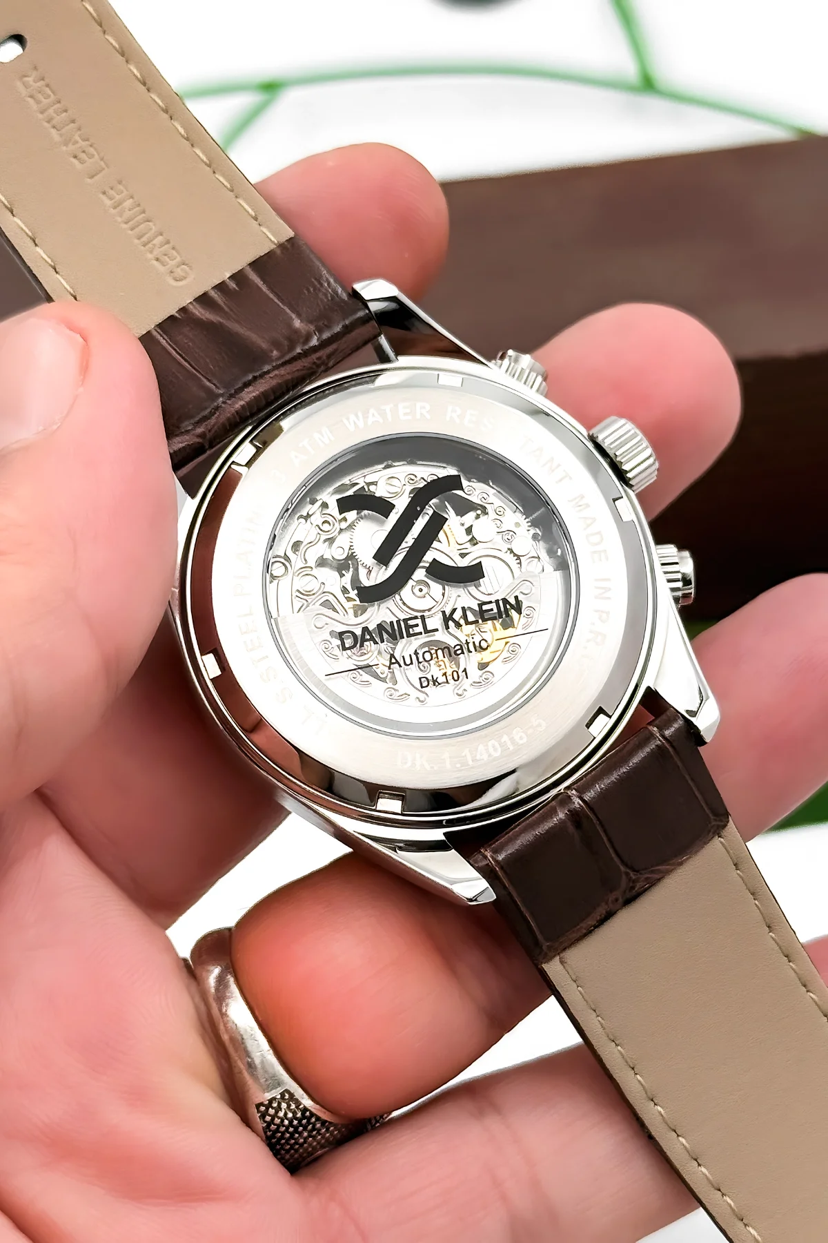 Daniel Klein Otomatik Mekanizma Deri Kordon Çelik Kasa Erkek Kol Saati Kahve-Rose zmdk1195