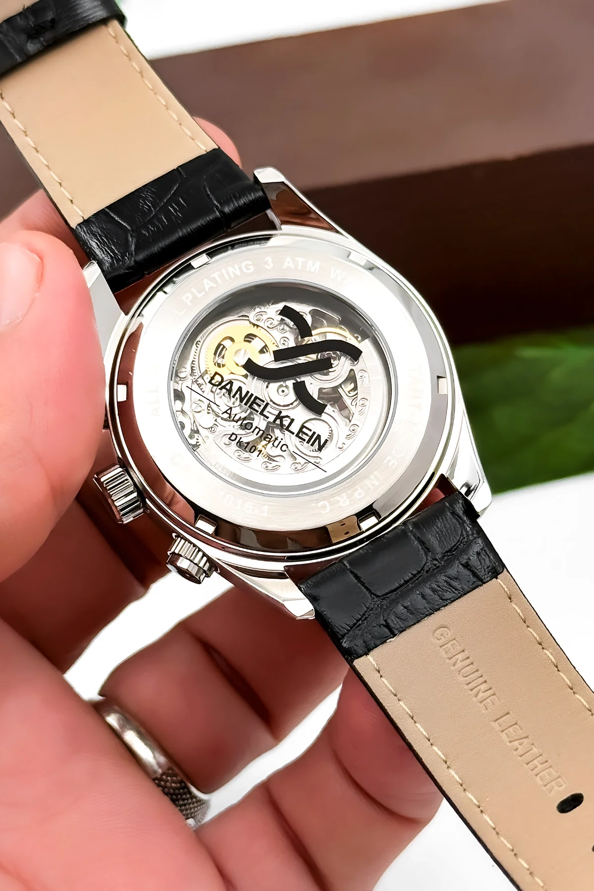 Daniel Klein Otomatik Mekanizma Deri Kordon Çelik Kasa Erkek Kol Saati Siyah-Gümüş zmdk1195