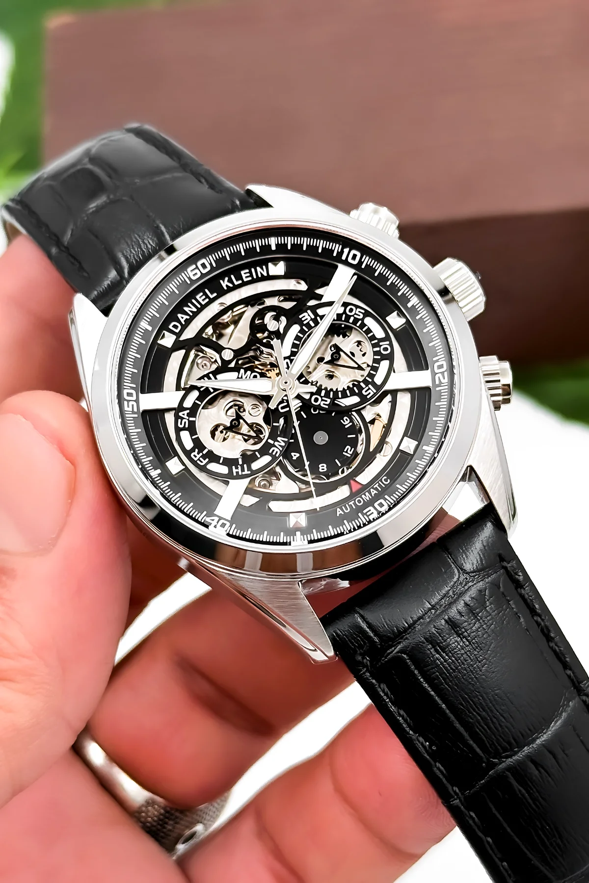 Daniel Klein Otomatik Mekanizma Deri Kordon Çelik Kasa Erkek Kol Saati Siyah zmdk1195