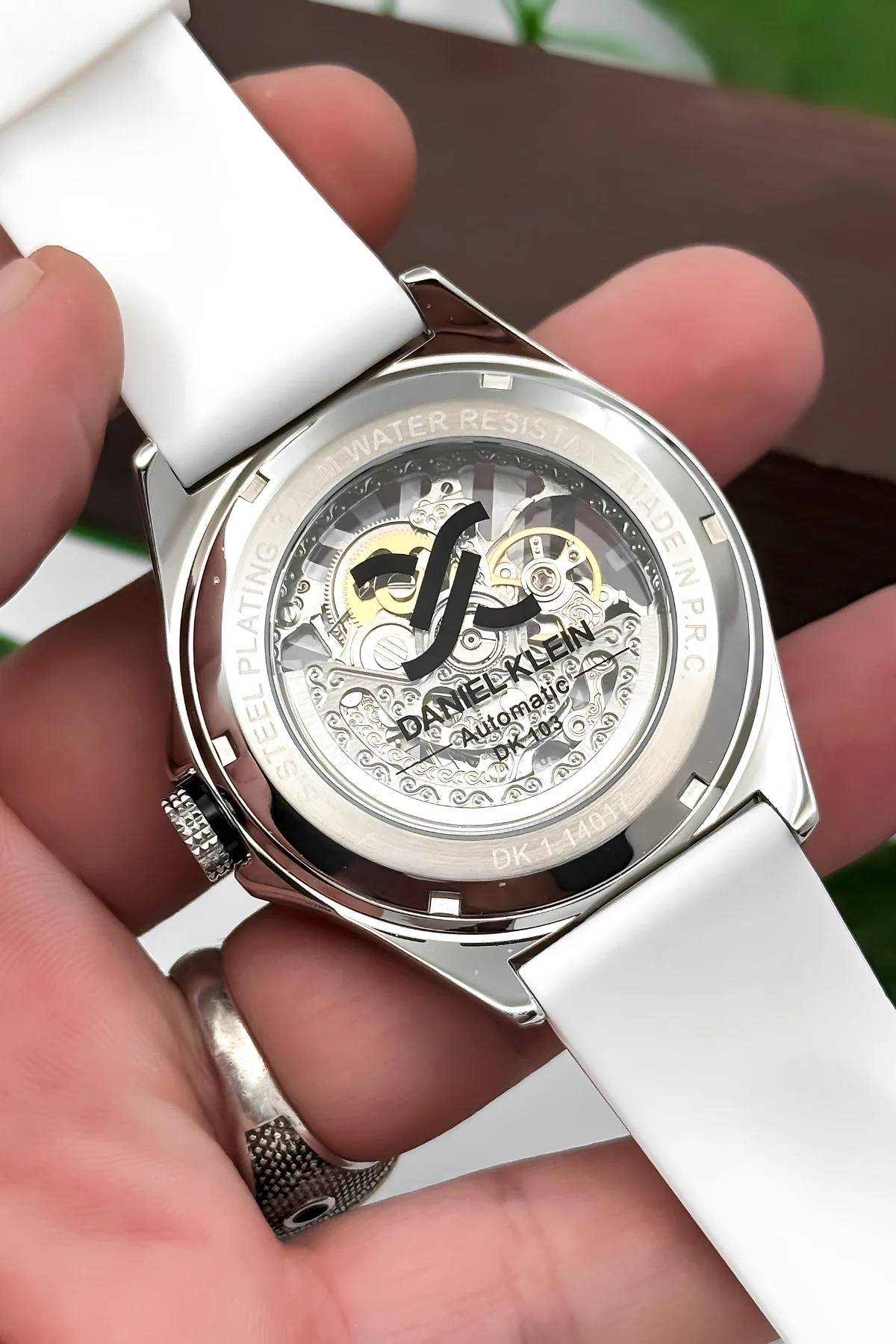 Daniel Klein Otomatik Mekanizma Silikon Kordon Çelik Kasa Erkek Kol Saati Beyaz zmdk1193
