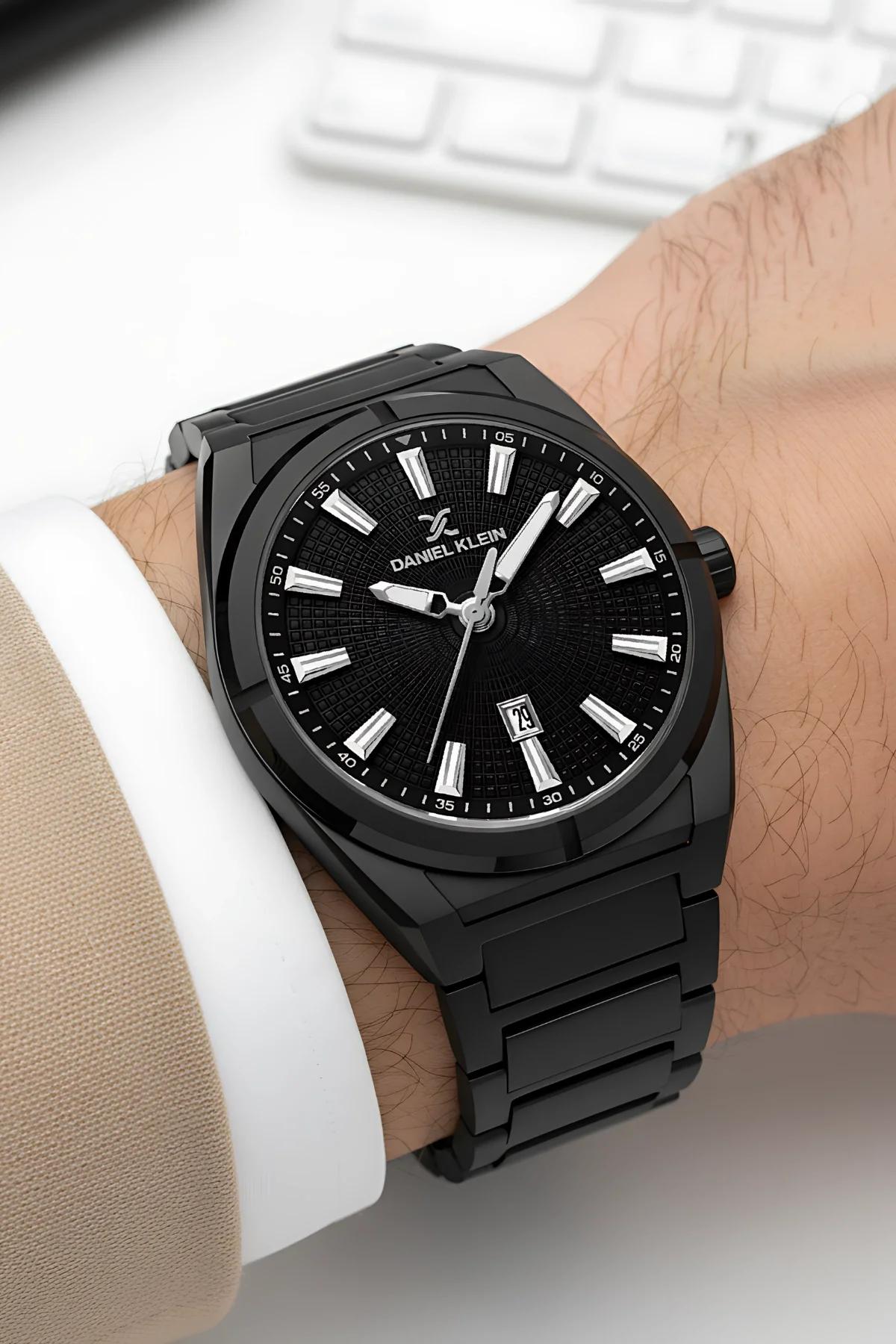 Daniel Klein Takvimli Erkek Kol Saati Çelik Kordon&Kasa Bileklik Hediyeli Siyah zmdk1133